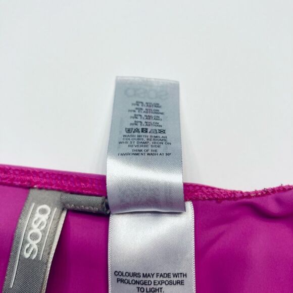 ASOS Womens Pink Swim Bralette Bra Unlined Crop Top Size 4 - Picture 4 of 4